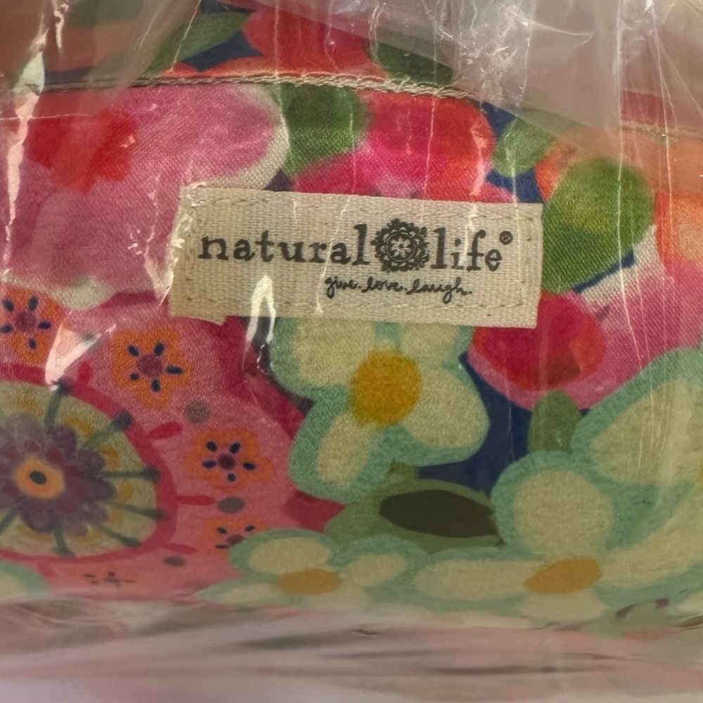 Natural Life Floral Neck Pillow - Pink and Green - Picture 3 of 5